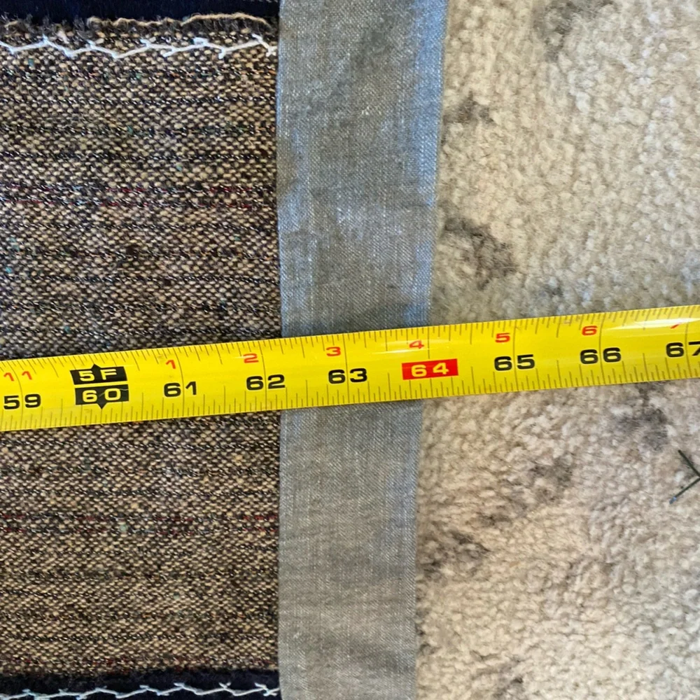 Vintage String Tied Patchwork Comforter/Quilt Made from Men's Old Suits-80”/64”
